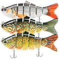 thumbnail image 1 of Leurres de Pêche pour Truites Basses 97mm Multi Joints Swimbaits Slow Swing Bionic Nage Basse Leurres de Pêche Réalistes pour les Kits de Pêche d'Eau Douce d'Eau Salée Leurres de Pêche, 3 Pack (Pack de 3-C), 1 of 7