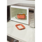 Caraway Mini Food Storage 9pc Set - Glass Storage Containers for Food - Ceramic-Coated Glass - Air Release Technology - Compact & Stackable Design - Cream