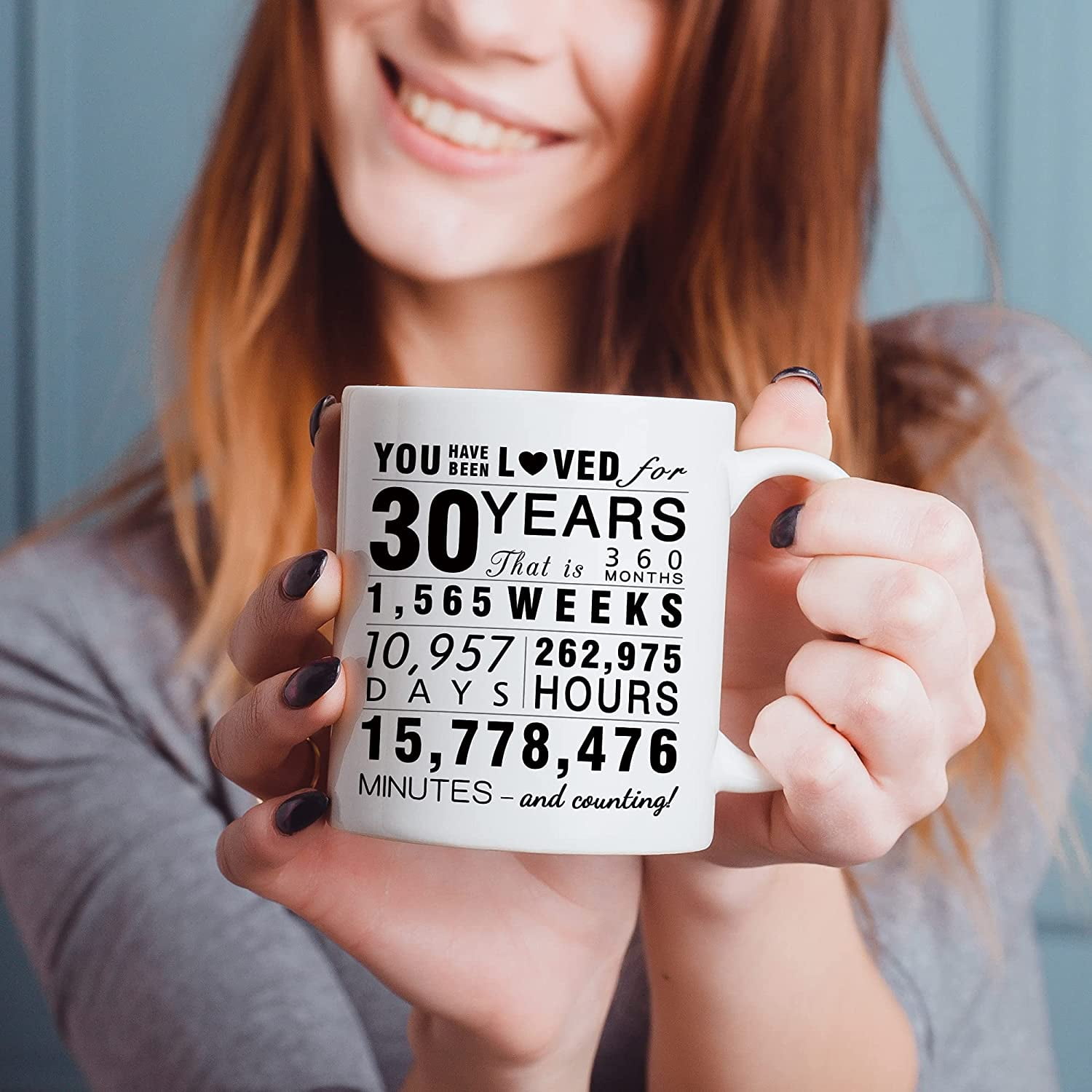 30th Birthday Gifts for Women - Happy 30th Birthday with A Garland Birthday Mug - 30 Year Old Present Ideas for Daughter, Sister, Wife, Friend, Cousin