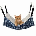 thumbnail image 4 of Cat Canvas Hammock Bed Pet Cats Dogs Beds Double-Sided Hanging Bed Pet Swing Beds Hamster Squirrel Cat Rest Sleep Supplies (CW008-10,36x34cm), 4 of 7