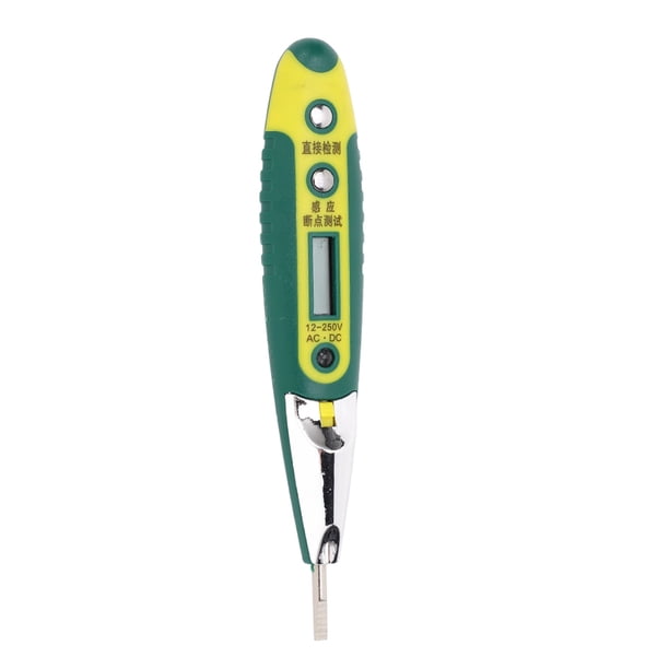 Probador De Voltaje De CA Digital Detector De Voltaje Pluma 12 220v Herramienta Para El Hogar Con Sensibilidad Pantalla Digital Azul Linterna LED