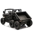 thumbnail image 5 of iRerts 24V Electric Ride on Dump Truck, 4WD Powered Ride on Toys with Remote Control, Dump Bed, Bluetooth Music, 6 Wheel Electric Car for Kids Boys Girls Birthday Christmas Gift Ages 3-5, Black, 5 of 7