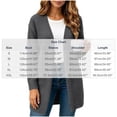 thumbnail image 3 of Binmer Women’s V Neck Open Front Long Knit Cardigan Long Sleeve Casual Mid Length Outerwear,Sizes S-2XL, 3 of 9