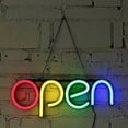 thumbnail image 3 of Open Neon Sign LED Neon Signs Night Light Ultra Bright Colorful Lighted Sign Open Business Neon Light Sign Decorative Illuminated Letter Lights for Window Bar Pub Hotel Coffee Shop, 3 of 7