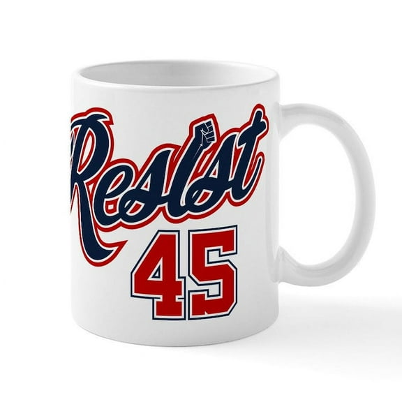 CafePress - Resist 45 - 11 oz Ceramic Mug - Novelty Coffee Tea Cup
