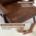 thumbnail image 2 of Bonzy Home Mid-Century Modern Accent Chair Upholstered Solid Wood Frame & Removable Cushions for Living Room Bedroom, Brown, 2 of 7
