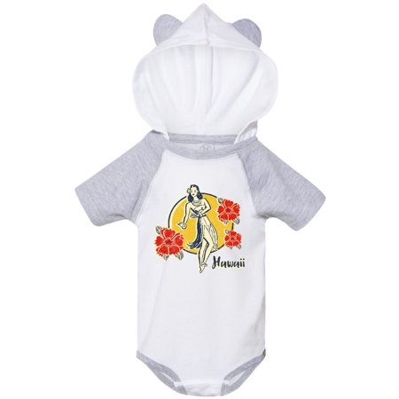 

Inktastic Retro Hula Girl Gift Baby Girl Bodysuit