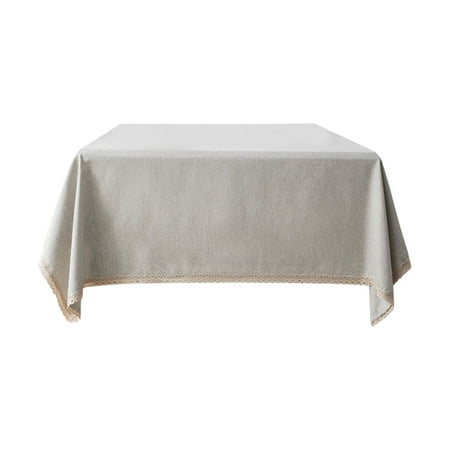 

Virmaxy Sales Tablecloth Cotton Linen Table Cloth Fabric Wrinkle Free Washable Table Cover For Kitchen Dinning Tabletop Decor Beige