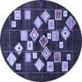 thumbnail image 1 of Ahgly Company Machine Washable Indoor Round Oriental Blue Modern Area Rugs, 7' Round, 1 of 4