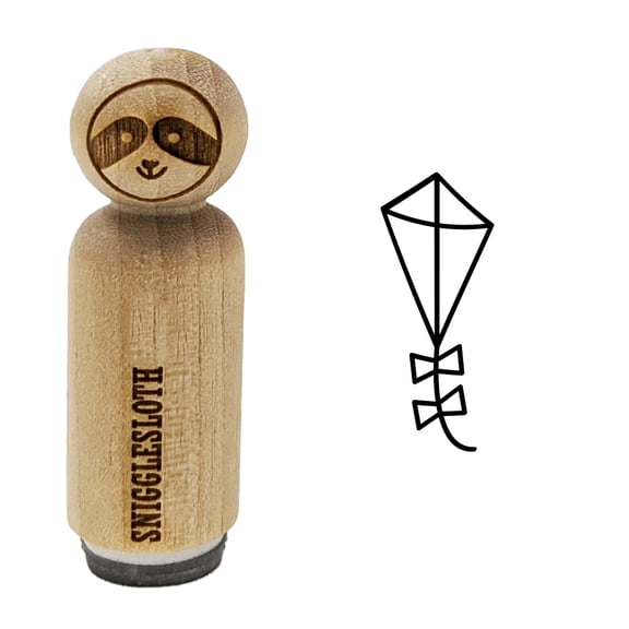 Cute Kite Outline Rubber Stamp for Scrapbooking Crafting Stamping - Mini 1/2 Inch