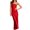 DT-Red, variant on DailyTrove Women's Solid Color Satin Maxi Dress, Strapless, Formal Event & Wedding Wear, Durable Polyester Blend, Fit & Flare, Plus Size Friendly