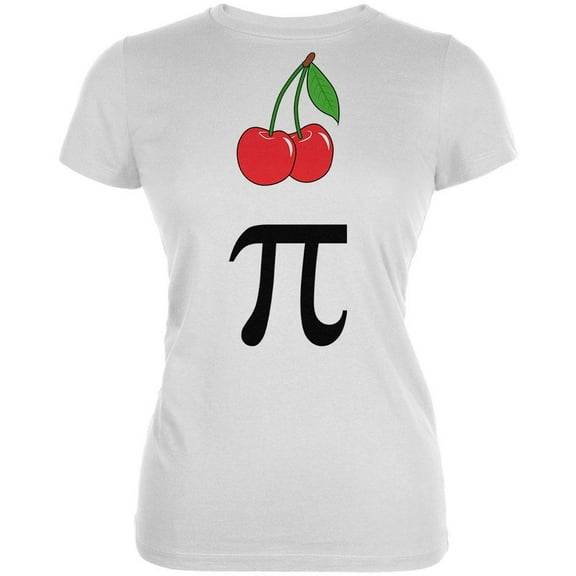 Halloween Women's Juniors Math Pi Costume Cherry Day Short Sleeve Graphic Tee