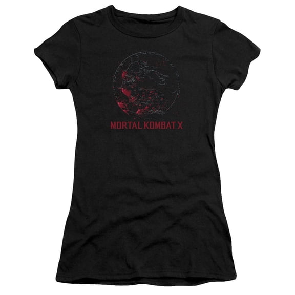 Mortal Kombat X Bloody Seal S/S Junior Women's T-Shirt Sheer Black
