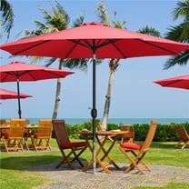 Renwick 98" Red Round Tilting Patio Umbrella