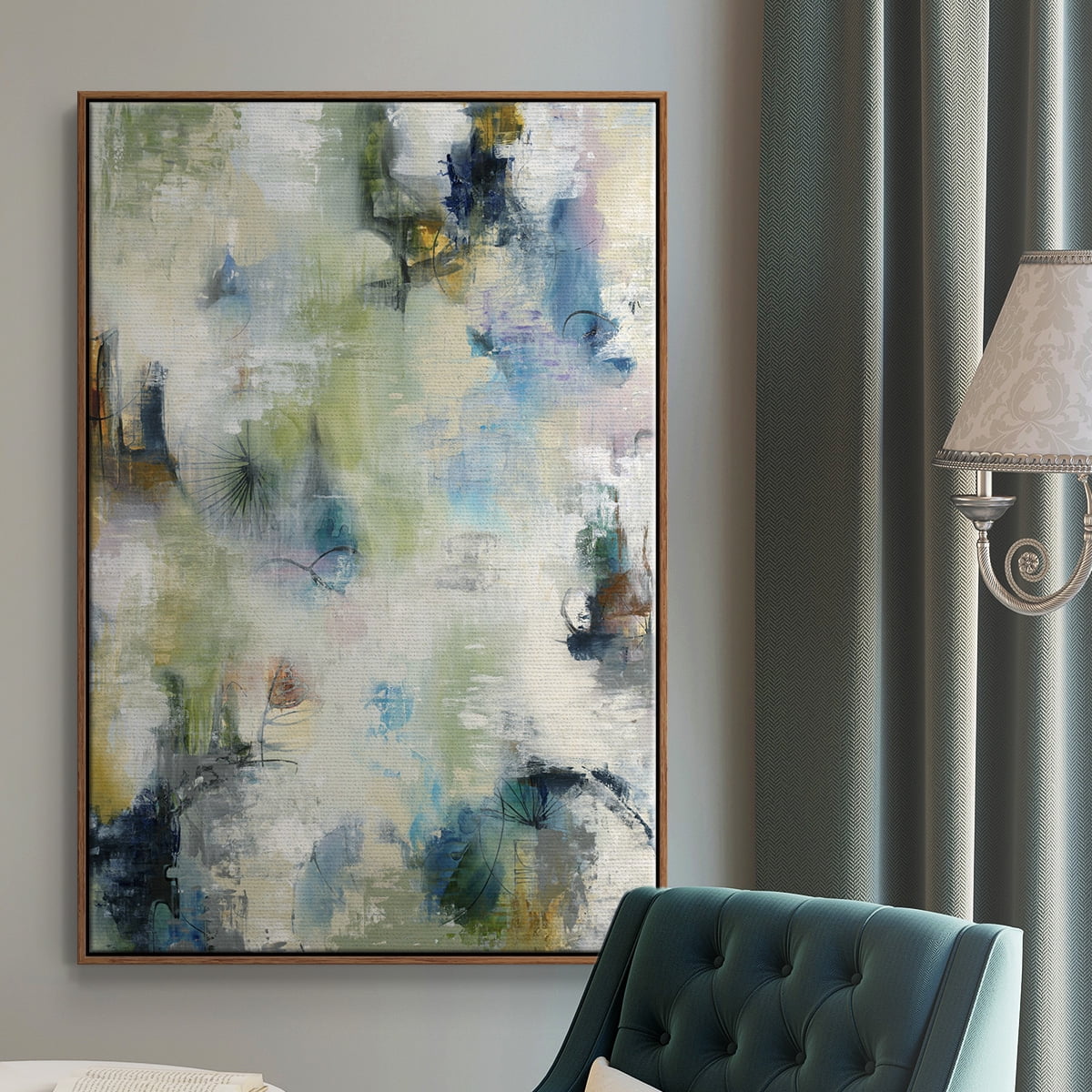 Making Magic Framed Premium Gallery Wrapped Canvas - Ready to Hang - 27 x 41 - Walnut Floating Frame