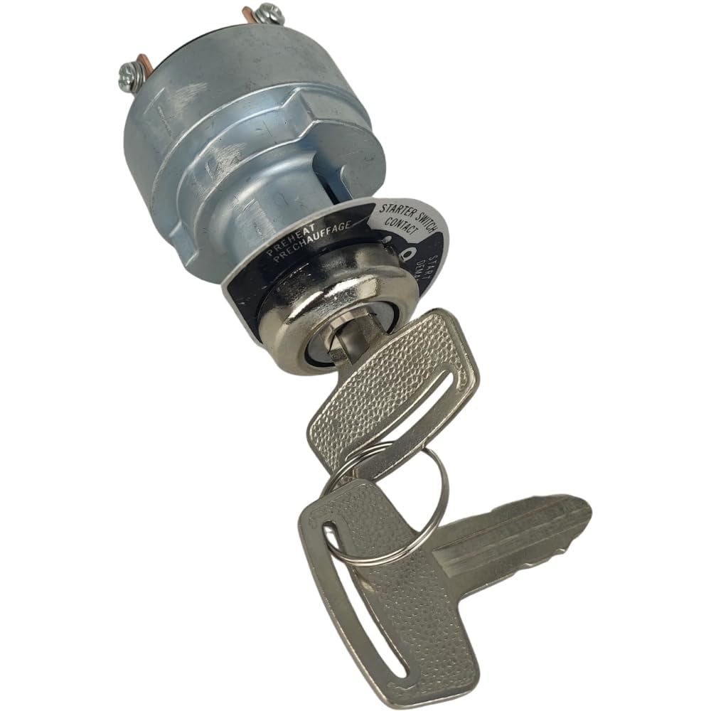Ignition Starter Key Switch 1E013-63590 183827 Compatible with Kubota D722 D902 D1305 V1305 Compatible with Grasshopper Mower 721G2 721D 321D 722D 322D 725D 325D 729 329 928D 930D2 428D 7960-5