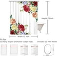 thumbnail image 6 of Peony Shower Curtains Set with 12 Hooks, Floral Shower Curtain, Pink Shower Curtain, Beautiful Shower Curtain Decoration Bathroom Accessories, 72" W x 72" H, 6 of 6