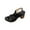 Black, variant on Womens Sandals Dressy Oofos On Sale Women's Fashion Casual Spring And Summer Beach Versatile Solid Color Fish Mouth One-Line Buckle Thick Heel High Heel Sandals Brown