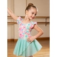 thumbnail image 4 of Lanbubble Girls Ballet Leotards Ruffle Sleeve Toddler Ballerina Dance Dress with Shiny Tutu Skirt 3-7 Years, 4 of 7
