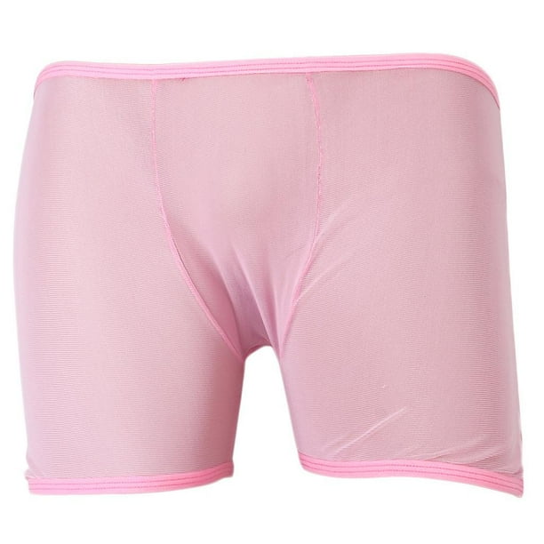 Calzoncillos tipo boxer de suave para hombre color rosa Soledad Hombres Sexy Soft Spandex Mesh Boxer Pantalones Marco rosado Walmart en linea
