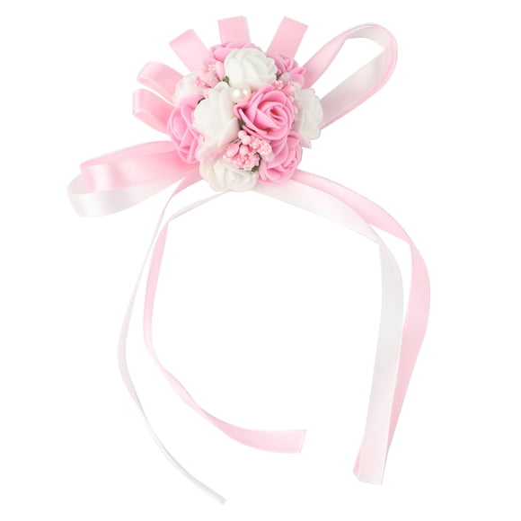 Ramillete de muñeca Sincero boda novia dama de honor Cinta flor color #1 Azul