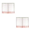 thumbnail image 3 of Yuarrent Cortinas transparentes para ventana, colgante de cenefa, adorno para el hogar, diseño de escena de sala de estar, cortinas de gasa, Rosa 1*1.2 m 2Conjunto, 3 of 6