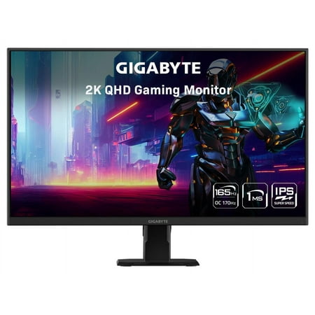 GIGABYTE GS27Q 27" 165Hz 1440P Gaming Monitor, 2560 x 1440 SS IPS Display, 1ms (MPRT) Response Time, HDR Ready, FreeSync Premium, 1x Display Port 1.4, 2x HDMI 2.0