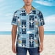 thumbnail image 2 of Balery Airplanes and Aviation Signs Camisas hawaianas de manga corta para hombre, camisas playeras de corte holgado, camisas de vacaciones con botones,3X-Large, 2 of 7