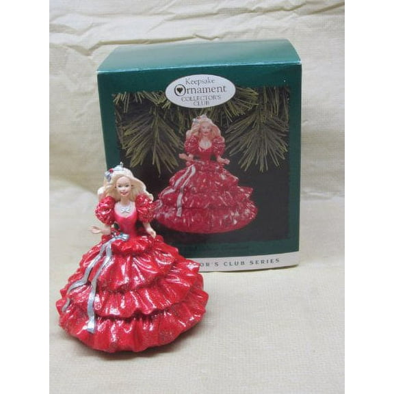 Hallmark Keepsake Ornament 1996 Collector's Club Based on 1988 Holiday Barbie