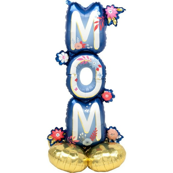 Anagram 53" Artful Florals Mom Airloonz Foil Balloon