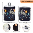thumbnail image 5 of Yayeee 2 Pack Qtip Holder Bathroom Cotton Swab Canister with Lid Clear Dispenser Set, Black Record, 5 of 6