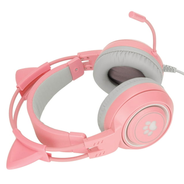 SYG25 Cat Ear Gaming Headset Surround Sound Clear Voice USB+3.5mm for
