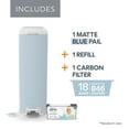 thumbnail image 4 of Diaper Genie Platinum Pail,Glacial Blue,Stainless Steel,1 Diaper Pail, 1 EasyRoll 18 Bags, 4 of 16