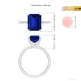 thumbnail image 5 of ANGARA Lab Grown 3.4 Ct Peg Head Blue Sapphire Engagement Ring for Women in 14K White Gold (Size-10x8mm) | September Birthstone, Anniversary, Jewelry Gift for Women | Lab-Grown Blue Sapphire Ring, 5 of 8