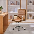thumbnail image 3 of Yaheetech Mid-Back PU Leather Adjustable Office Chair with Arms,Retro Brown, 3 of 8