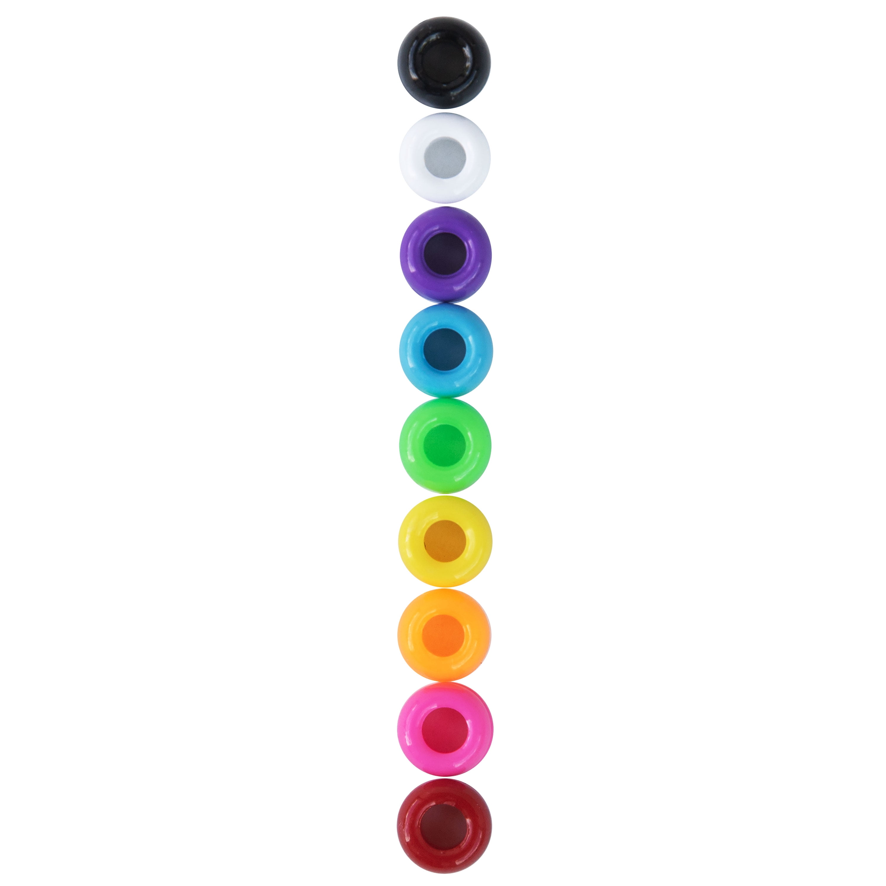 Hello Hobby Rainbow Pony Bead Mix, 500 Pieces, Multicolor Plastic Beads for Jewelry Making and DIY Crafts