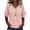 Pink, variant on Linen Tops for Women Frayed Edge Linen Blend Blouse V Neck Ruffle Short Sleeve Boho Tunic Tops Casual Raw Hem Loose Fit Summer Shirts Cyan M