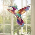 thumbnail image 3 of Window Hanging Acrylic 2D Hummingbird, Stained Glass Style Decoration, Vibrant Bird Ornament for Home Décor, Nature-Inspired Gift, 3 of 4