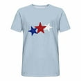 thumbnail image 3 of USA Flag 4th of July Independence Day American Flag Men Shirts Summer Deals Plus Size Short Sleeve Crew Neck Big and Tall Pullover Blouse Shirts for Men S-5XL, 3 of 4
