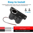 thumbnail image 4 of Sidaley Enchufe para encendedor de coche, montaje debajo del tablero, adaptador de carga de 12V/24V, convertidor de teléfono, tableta, puertos USB, Paneles de instrumentos para automóviles Sidaley VI015341-00B, 4 of 6