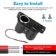 thumbnail image 5 of Sidaley Enchufe para encendedor de coche, montaje debajo del tablero, adaptador de carga de 12V/24V, convertidor de teléfono, tableta, puertos USB, Paneles de instrumentos para automóviles Sidaley VI015341-00B, 5 of 6