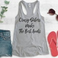 thumbnail image 2 of Crazy Sisters Make The Best Aunts Tank Top, Ladies Racerback Tank Top, Aunt Auntie Tank, Crazy Sister Tank, Heather Gray, Medium, 2 of 3