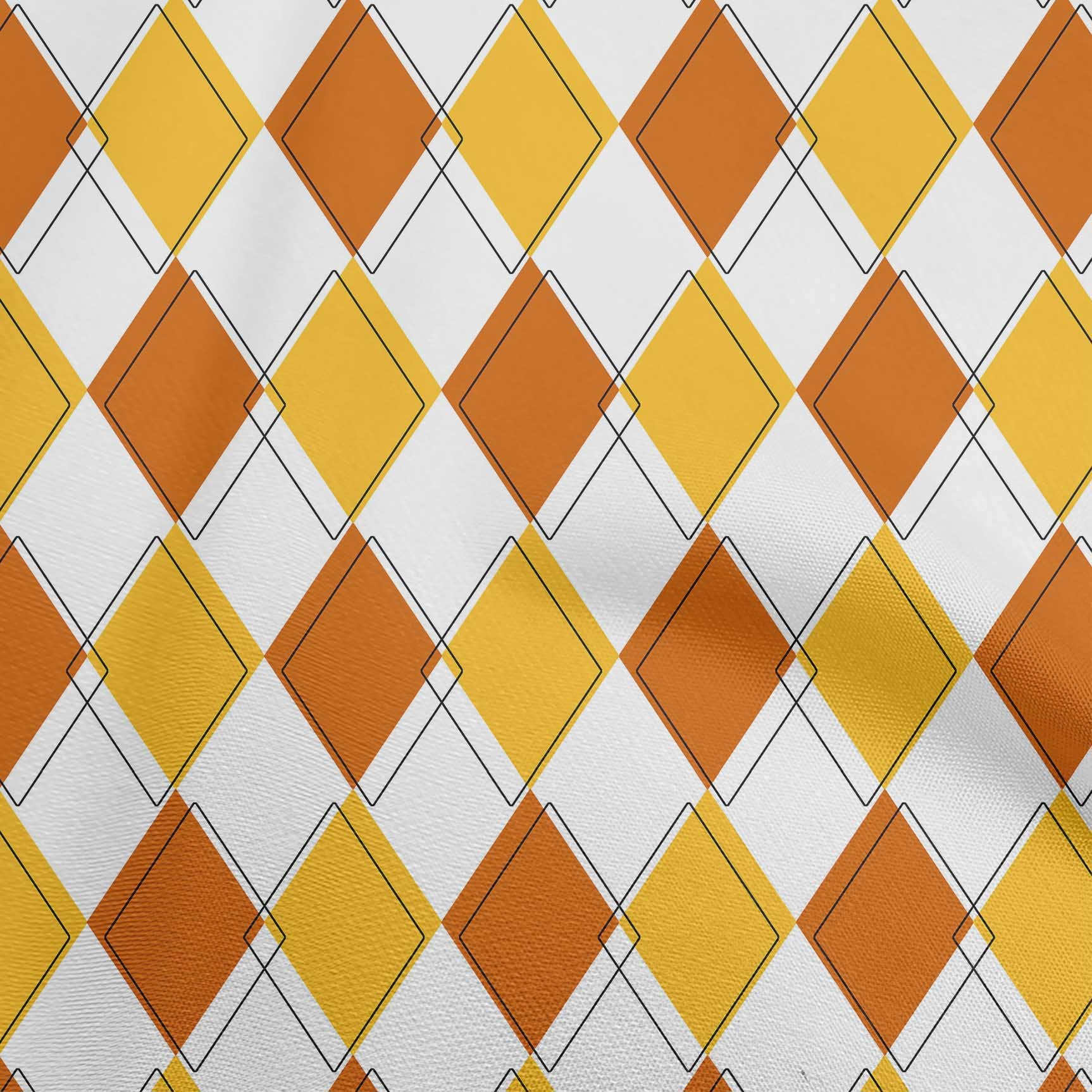 oneOone Velvet Red & Yellow Fabric Check Argyle Sewing Craft Projects ...