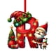 thumbnail image 1 of Adornos navideños, adornos navideños, regalos navideños, árbol de Navidad acrílico 2D, colgante de 26 letras, regalo decorativo, colgantes para fiestas navideñas familiares, objetos colgantes, 1 of 5