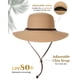 thumbnail image 2 of FURTALK Sombrero de sol de ala ancha para mujer con cordón de viento UPF Sombreros de paja de verano para mujer, 2 of 5