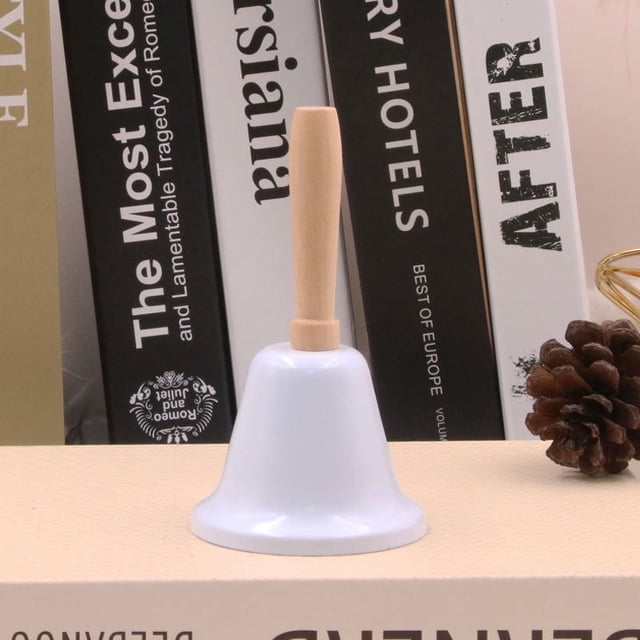 Adornos navideños Calibre 6,5 cm Campana de hierro de metal de Papá Noel multicolor Campana de mano de Papá Noel