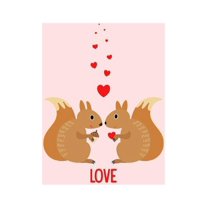 Squirrels Love Composition Notebook: College Ruled (7.44 X 9.69) Sweet Animals with Hearts Writing Book (Paperback)