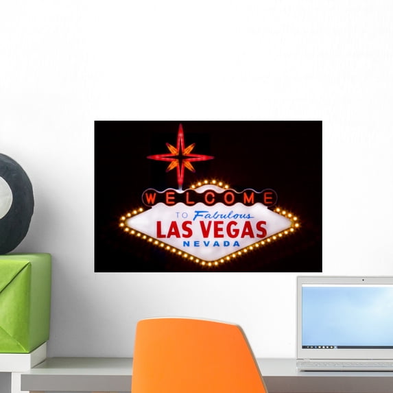 Welcome to Las Vegas Wall Mural by Wallmonkeys Peel and Stick Graphic (18 in W x 12 in H) WM83200