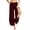 Claret, variant on Split Leg Yoga Pants Wide Leg Flowy Casual High Split Harem Pants Women Palazzo Trousers for Beach