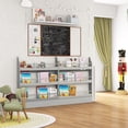 thumbnail image 4 of Gymax 3-Tier Kids Bookshelf Toy Storage Bookcase Rack Wall w/ Anti-toppling Kits Grey, 4 of 10